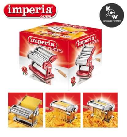 เครื่องรีดเส้นพาสต้าแบบมือหมุน Imperia Model 120 MM0005 สีแดง_4